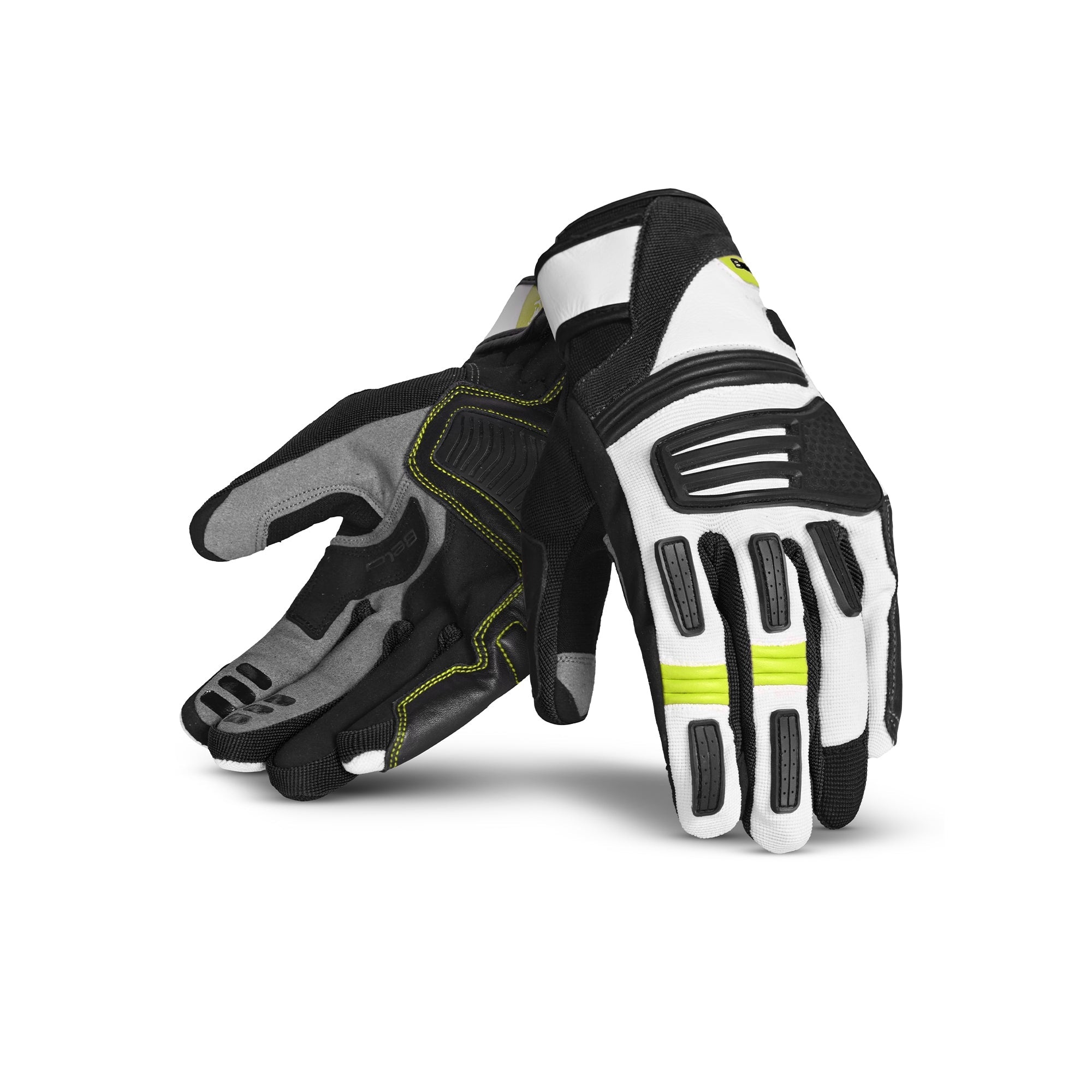 BELA - Arizon Man Textile Glove Black/White/Fluorescent Yellow - SECURTEX MOTOR SL (t/a MaximoMoto)