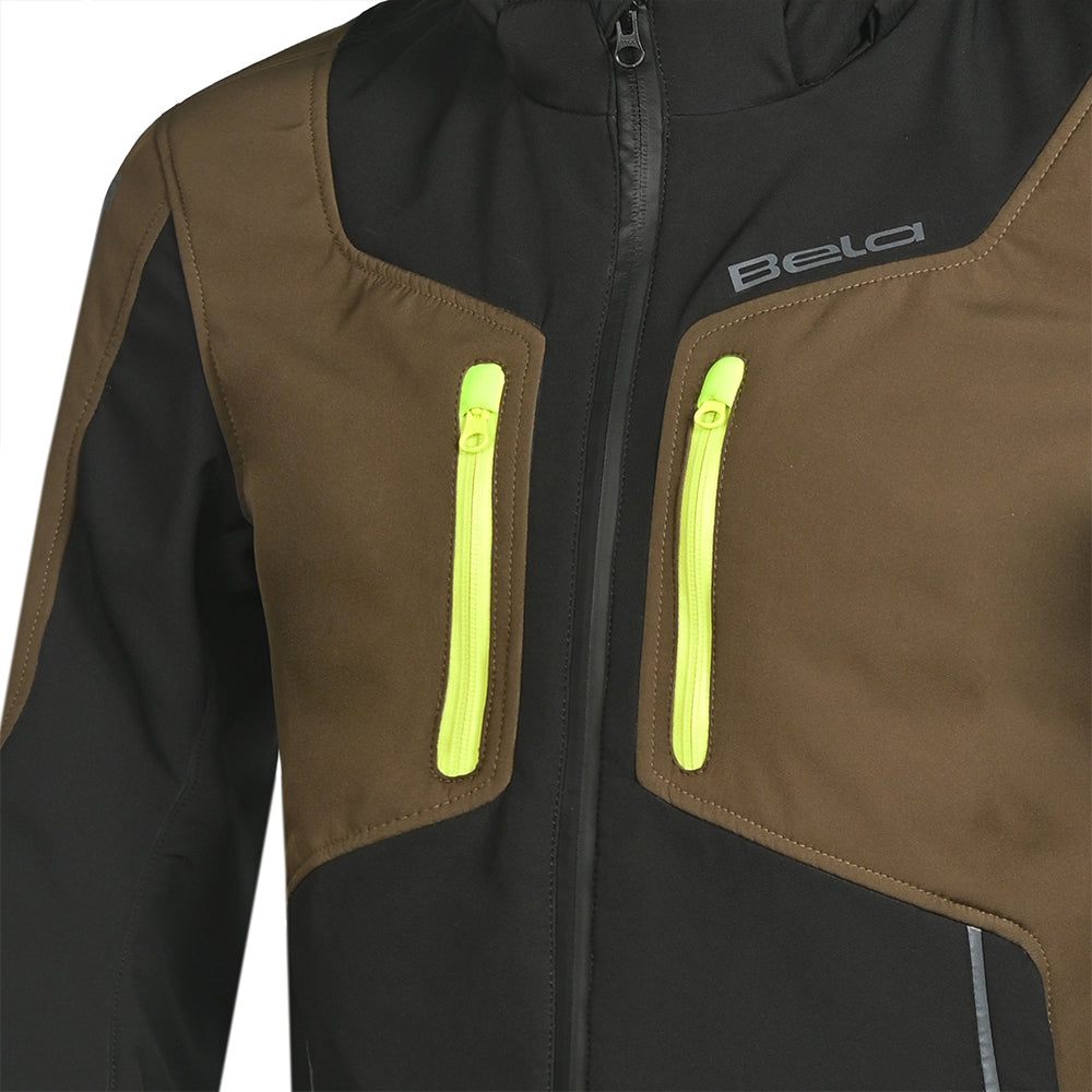 BELA - Fire Fly Man Sweatshirt Black/Olive Green/Fluor Yellow - SECURTEX MOTOR SL (t/a MaximoMoto)