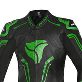 R-Tech Rising Star 1 Pc Mix Kangaroo Motorcycle Leathers Black Green