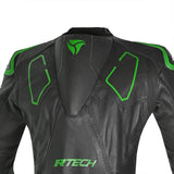 R-Tech Rising Star 1 Pc Mix Kangaroo Motorcycle Leathers Black Green