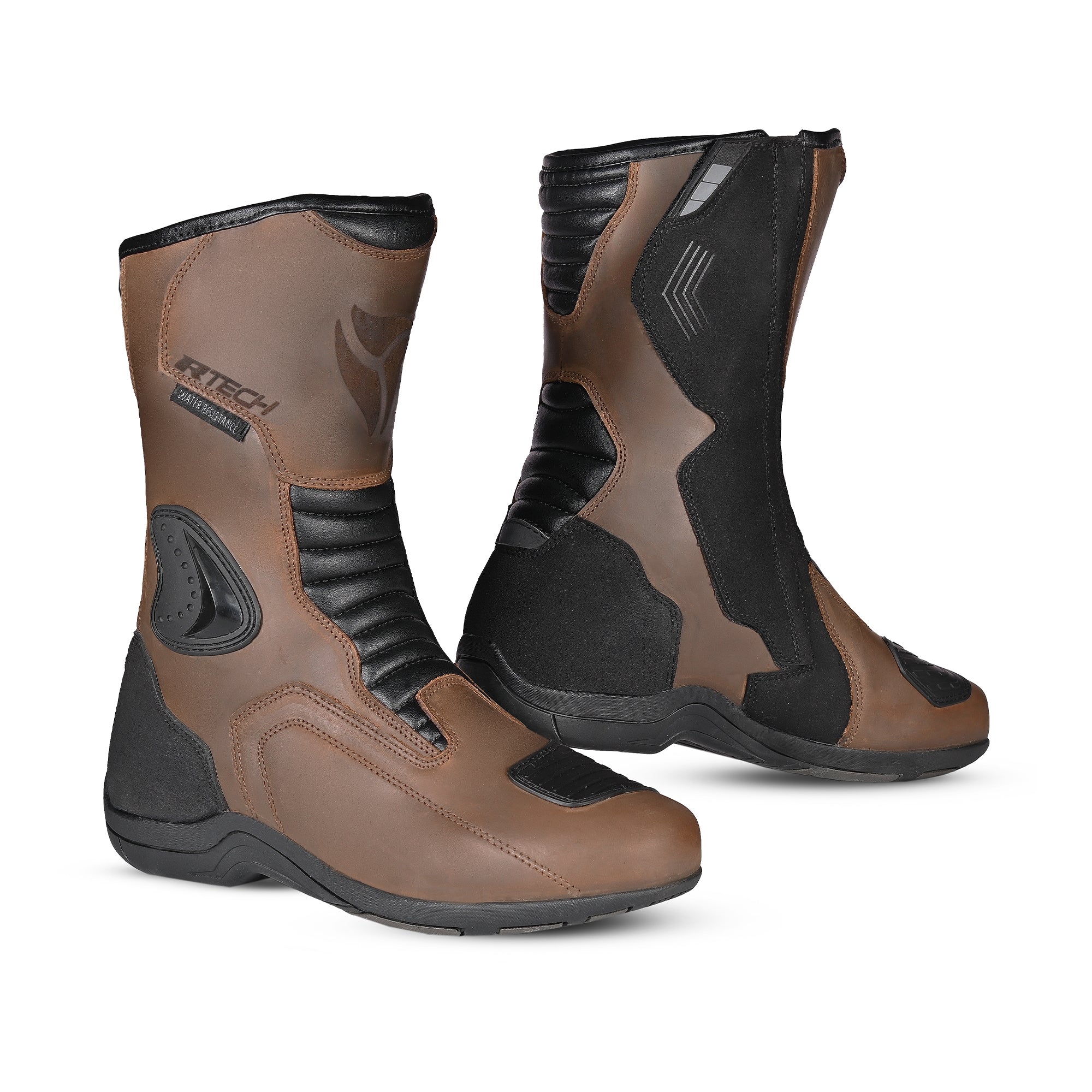 RTECH Trojan Lunar Touring Motorcycle Boots Brown