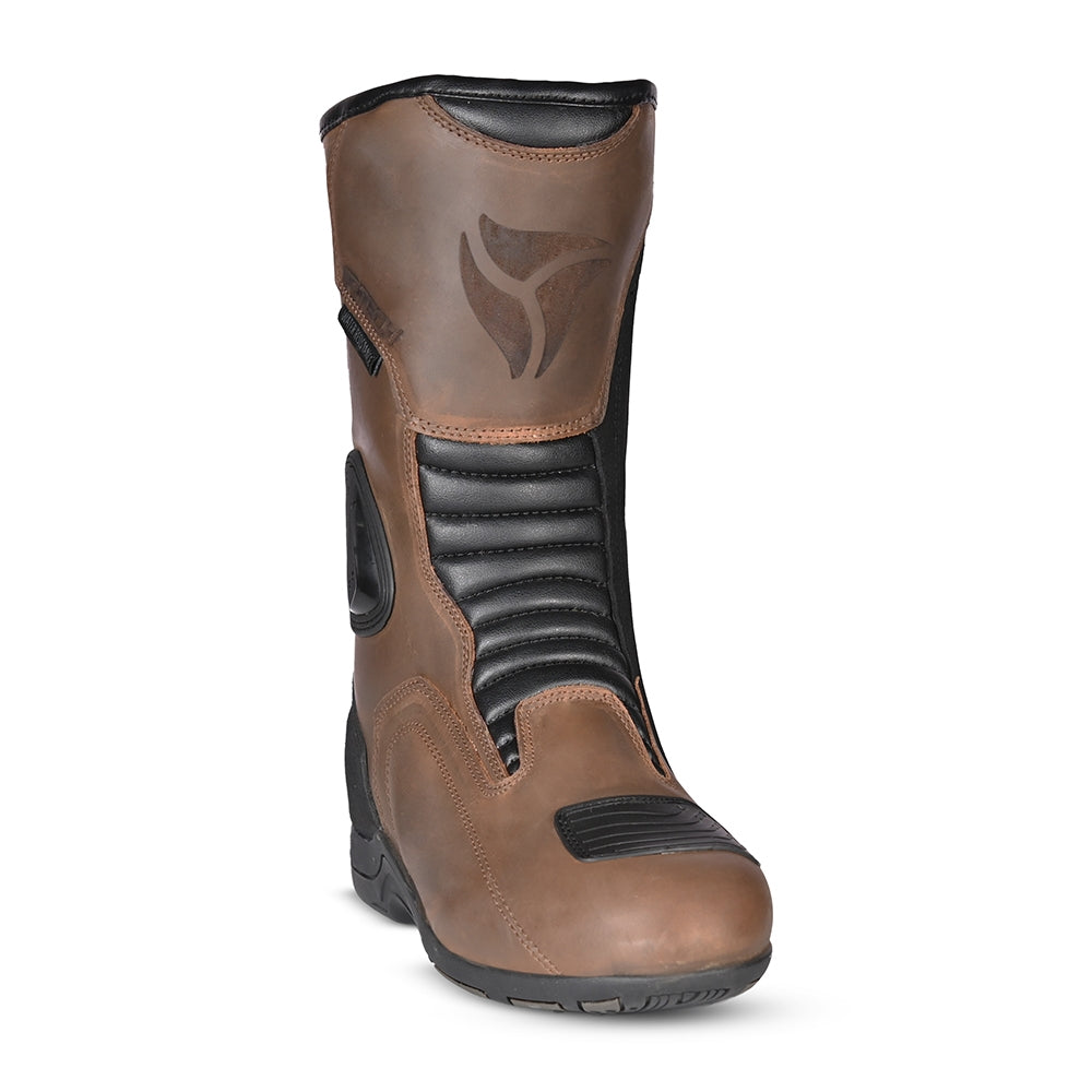 RTECH Trojan Lunar Touring Motorcycle Boots Brown
