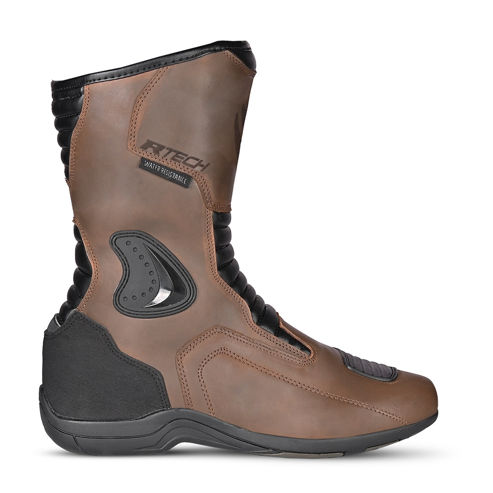 RTECH Trojan Lunar Touring Motorcycle Boots Brown