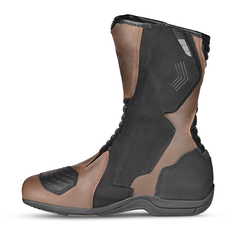 RTECH Trojan Lunar Touring Motorcycle Boots Brown