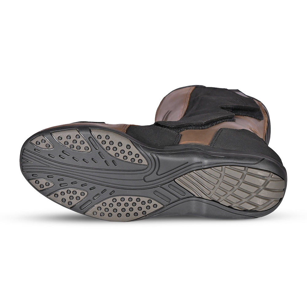 RTECH Trojan Lunar Touring Motorcycle Boots Brown