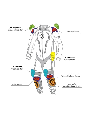 BELA-North Star 1 PC Suit Black/White/Fluorescent Yellow - SECURTEX MOTOR SL (t/a MaximoMoto)