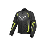 Macna Tazar waterproof textile jacket Black/grey/neon yellow - SECURTEX MOTOR SL (t/a MaximoMoto)