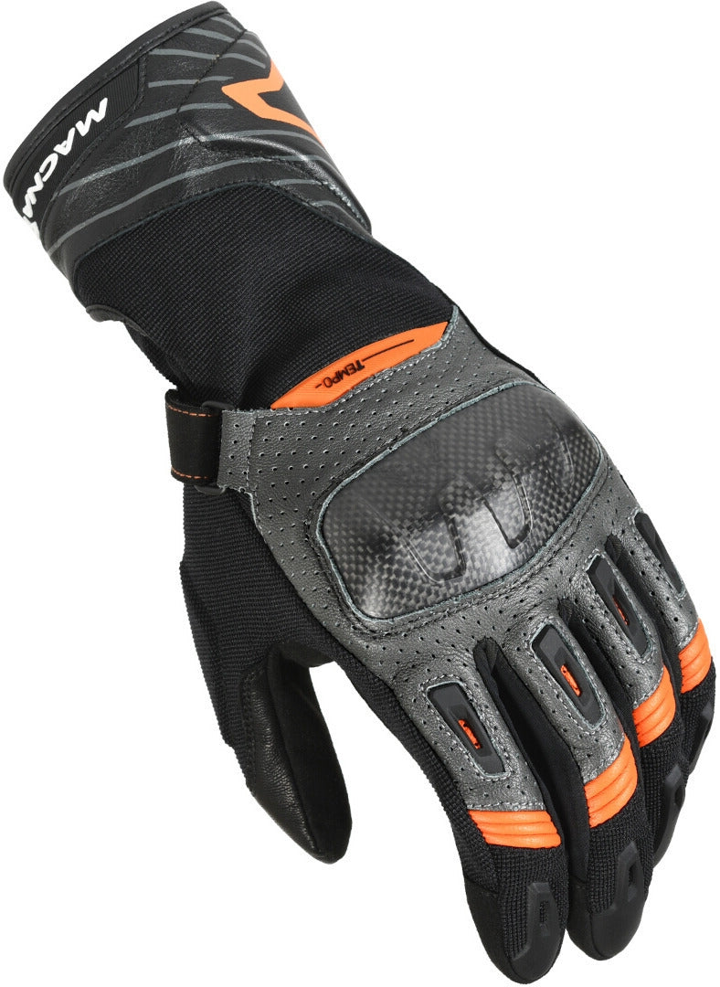 Macna Tempo Perforated Gloves Black/dark grey/orange - SECURTEX MOTOR SL (t/a MaximoMoto)