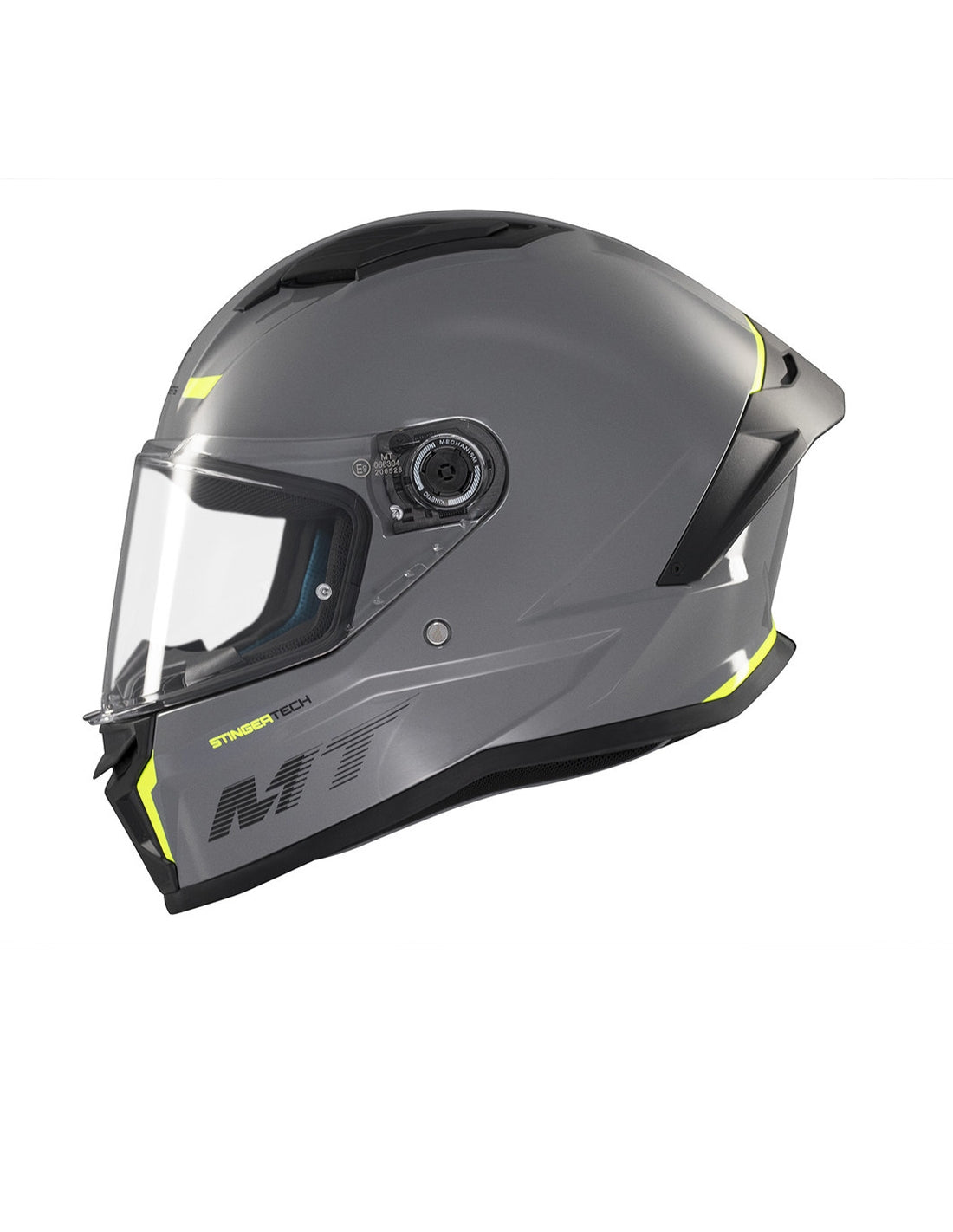 MT Stinger 2 Solid A12 Glossy Grey Full Face Motorcycle Helmet - SECURTEX MOTOR SL (t/a MaximoMoto)