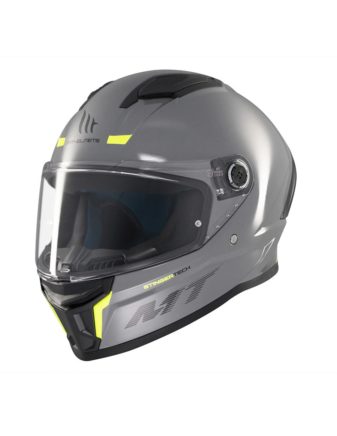 MT Stinger 2 Solid A12 Glossy Grey Full Face Motorcycle Helmet - SECURTEX MOTOR SL (t/a MaximoMoto)