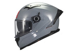 MT BRAKER SV SOLID A12 MOTORCYCLE FULL FACE HELMET GLOSS GRAY