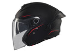 MT COSMO SV SOLID A1 Jet Helmet For Motocross Matte Black
