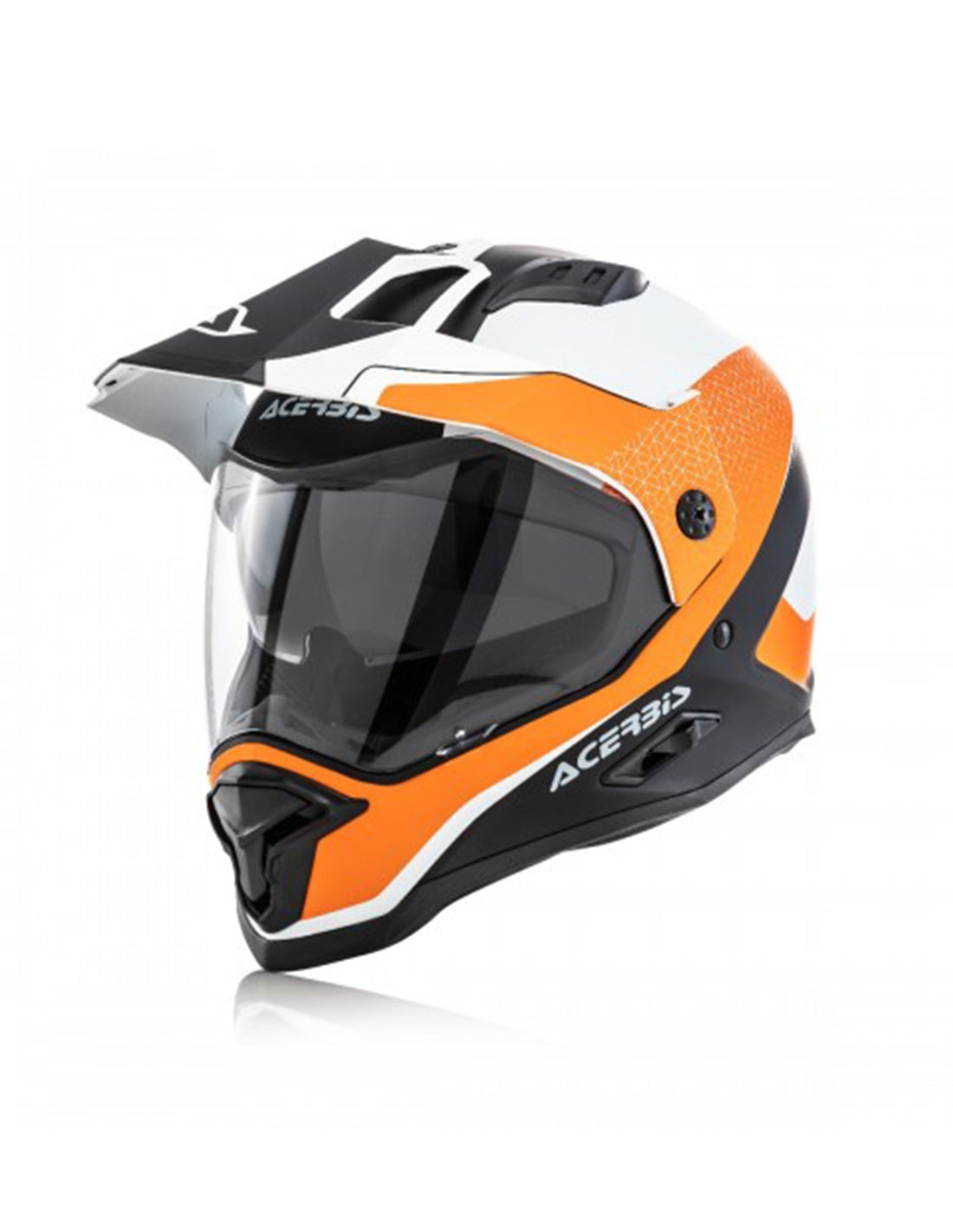 ACERBIS - REACTIVE GRAFFIX VTR HELMET WHITE/ARANCIO - SECURTEX MOTOR SL (t/a MaximoMoto)