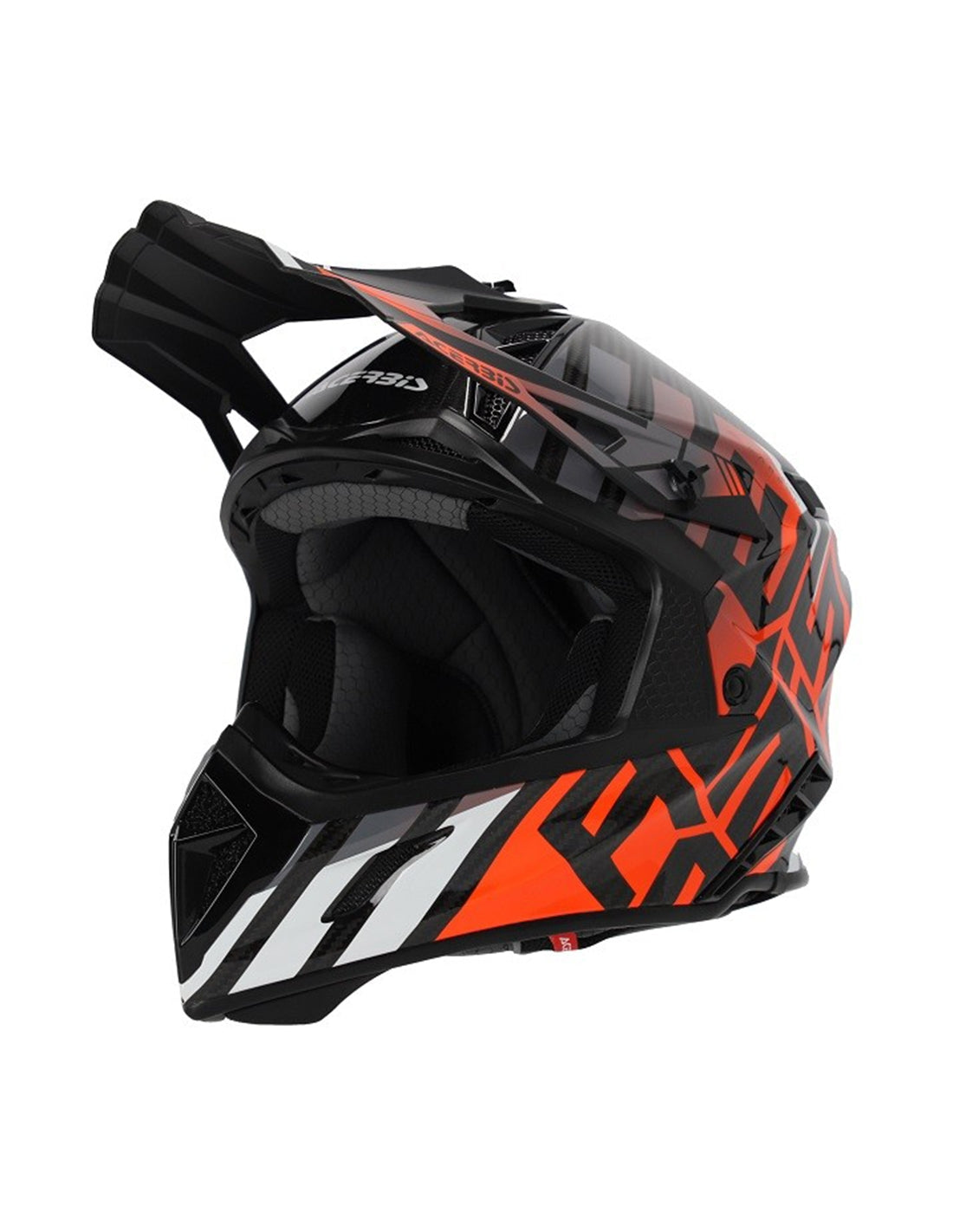 ACERBIS - STEEL CARBON HELMET 2206 NERO/ARANCIO FLUO - SECURTEX MOTOR SL (t/a MaximoMoto)