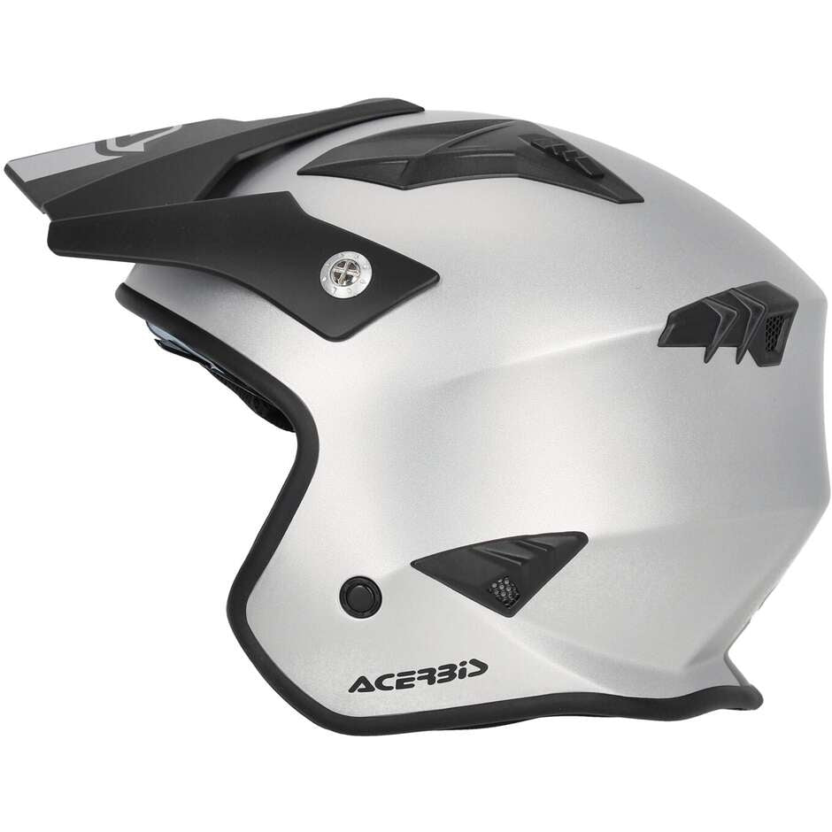 ACERBIS - ARIA METALLIC SILVER JET HELMET - SECURTEX MOTOR SL (t/a MaximoMoto)
