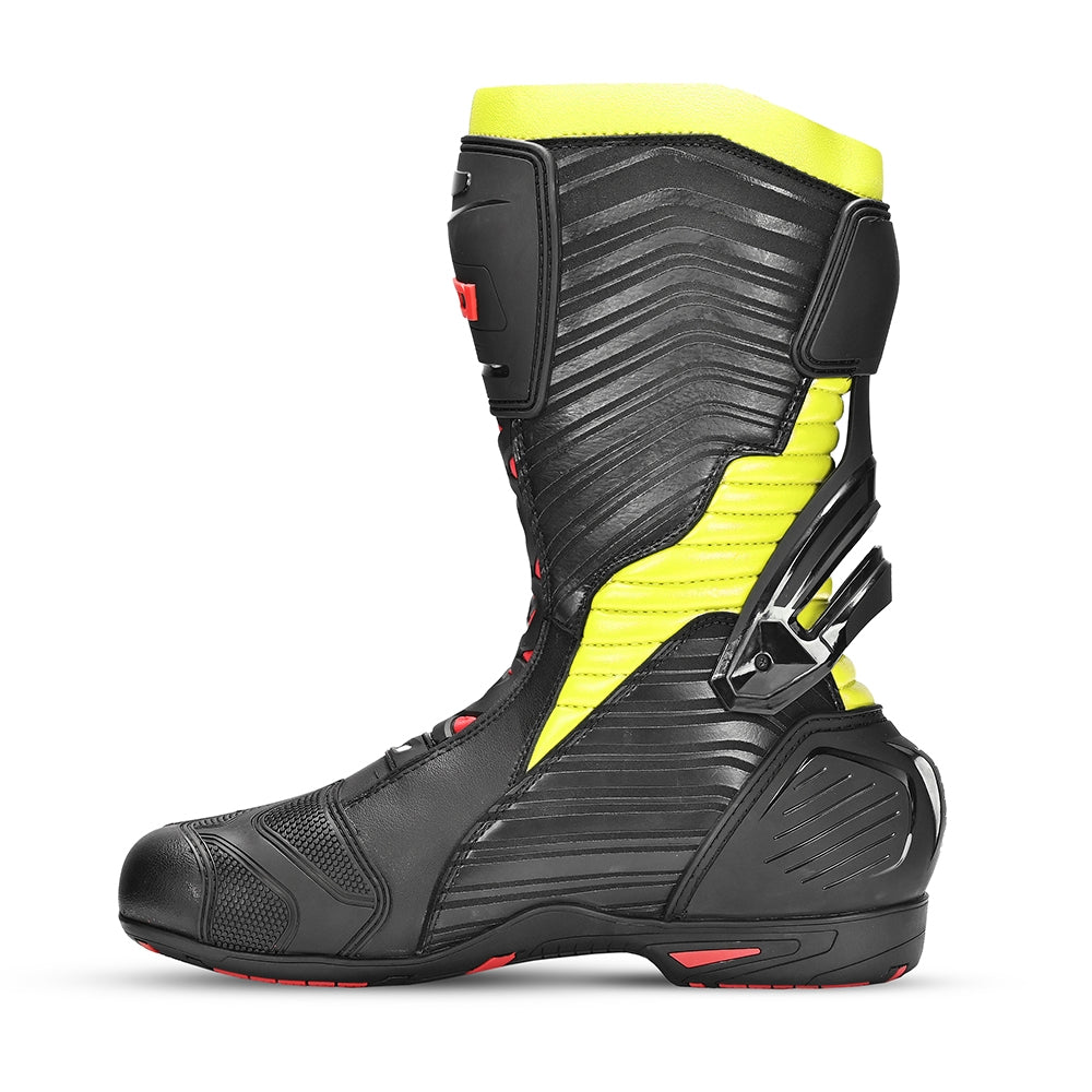 BELA - AIR RIDER GP-1 RACING BOOT Black/Yellow Flu - SECURTEX MOTOR SL (t/a MaximoMoto)