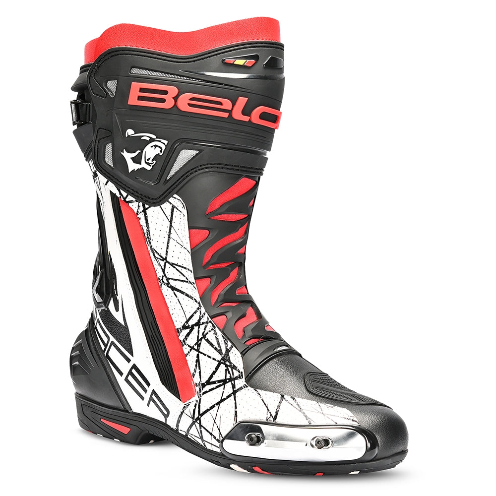 BELA AIR RIDER GP-1 MOTORCYCLE RACING BOOT BLACK RED