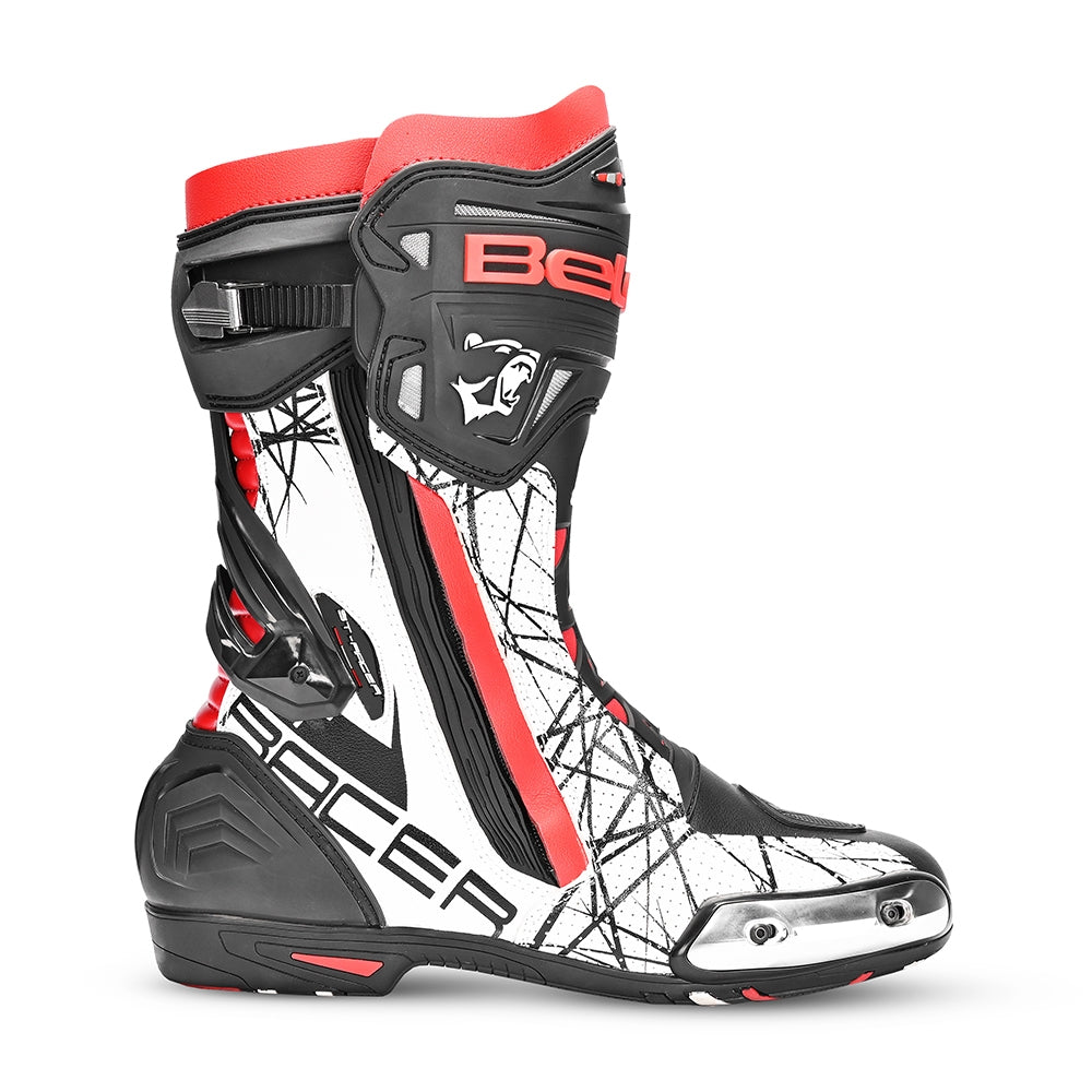 BELA AIR RIDER GP-1 MOTORCYCLE RACING BOOT BLACK RED