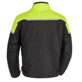 Spartan Short WP Men's Motorbike Jacket Black/Fluo back pic