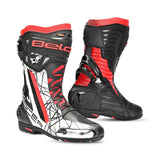BELA AIR RIDER GP-1 MOTORCYCLE RACING BOOT BLACK RED