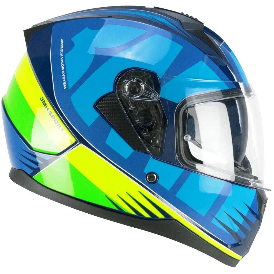 SKA-P 3MHG SPEEDER SPORT CASCOS INTEGRALES BLU GIALLO FLUO
