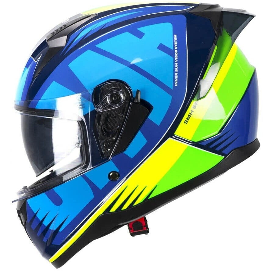 SKA-P 3MHG SPEEDER SPORT CASCOS INTEGRALES BLU GIALLO FLUO