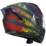 SKA-P 3MHS SPEEDER RAINBOW CASCO INTEGRALES NERO VERDE ROSSO OPACO