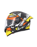 SHIRO RAPTOR CHASE HELMET YELLOW RED MATTE - SECURTEX MOTOR SL (t/a MaximoMoto)