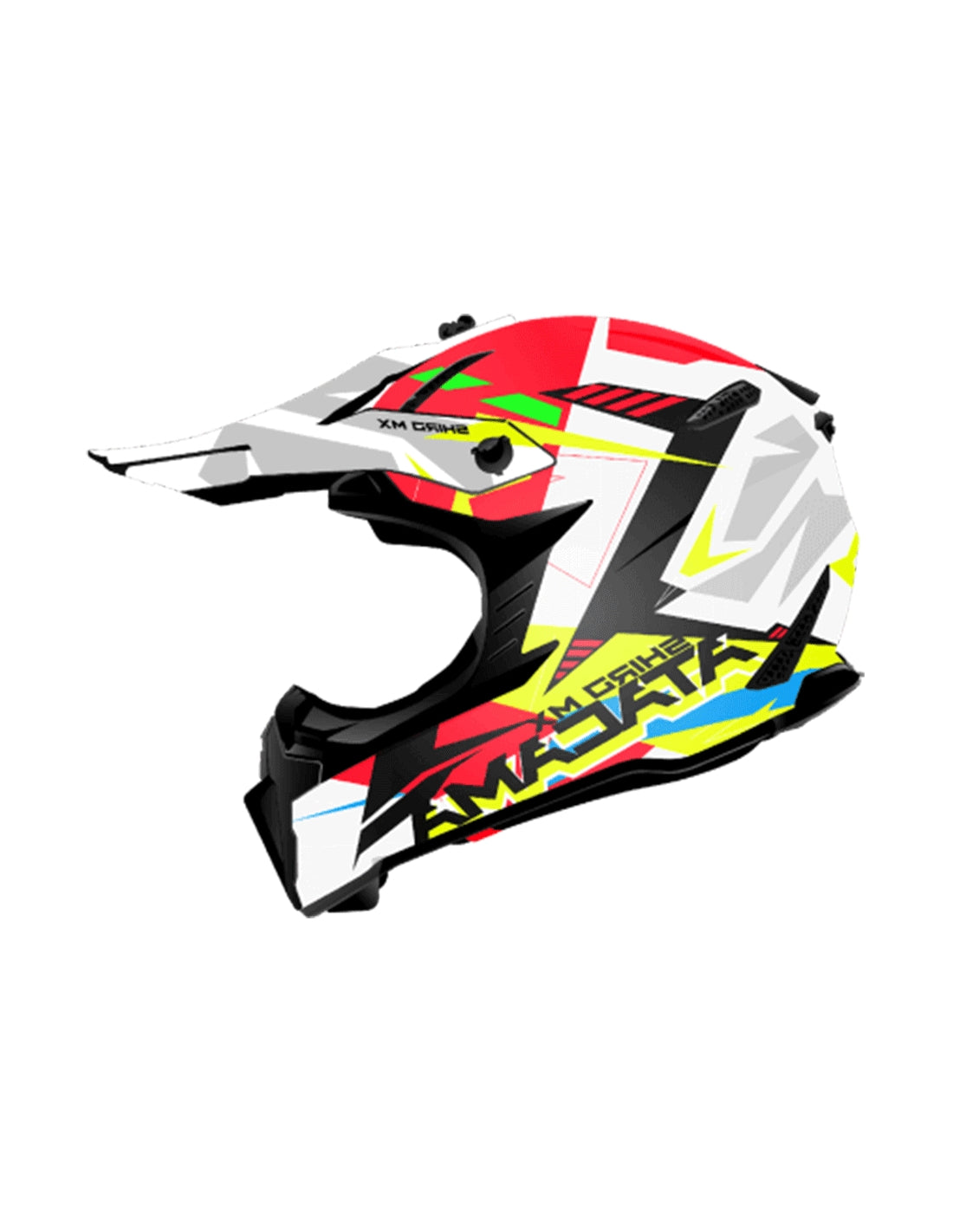 SHIRO ATACAMA VOLCANO HELMET WHITE-RED - SECURTEX MOTOR SL (t/a MaximoMoto)