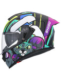 SHIRO RAPTOR CRAZY RABBIT HELMET MULTICOLOR MATTE - SECURTEX MOTOR SL (t/a MaximoMoto)