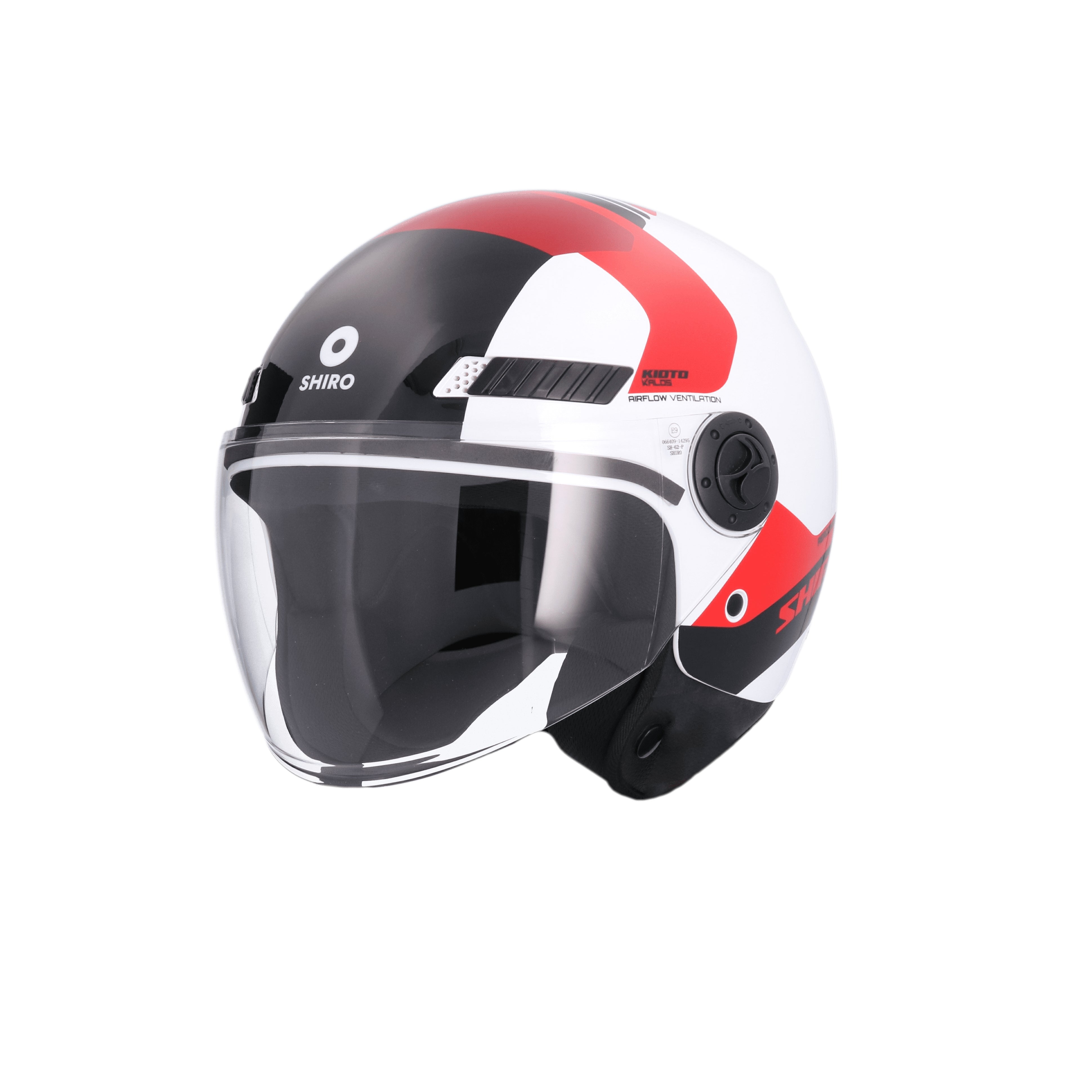 SHIRO HELMET KYOTO KALOS WHITE RED - SECURTEX MOTOR SL (t/a MaximoMoto)
