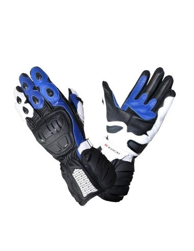 R-TECH - Hawk Leather Glove Black/Blue - SECURTEX MOTOR SL (t/a MaximoMoto)
