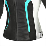 R-TECH - Tom Rider Lady Jacket Black/White/Turquoise - SECURTEX MOTOR SL (t/a MaximoMoto)