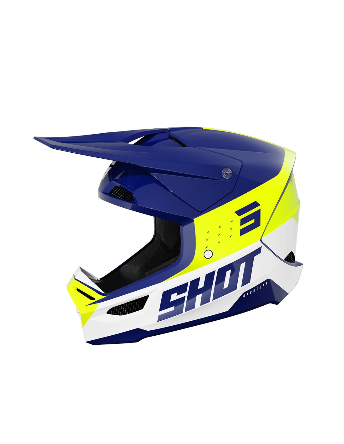 FURIOUS LEAGUE BLUE_NEON_YELLOW_GLOSSY XS HELMET - SECURTEX MOTOR SL (t/a MaximoMoto)