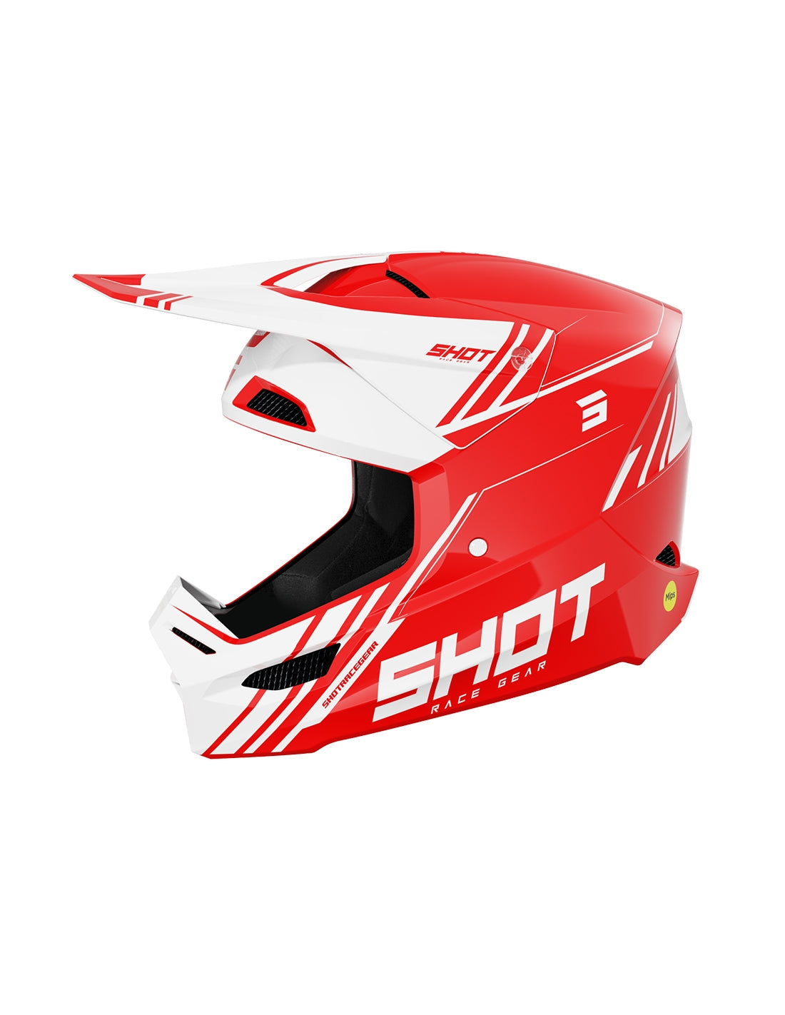 SHOT RACE SPRINT RED_GLOSSY XS HELMET - SECURTEX MOTOR SL (t/a MaximoMoto)