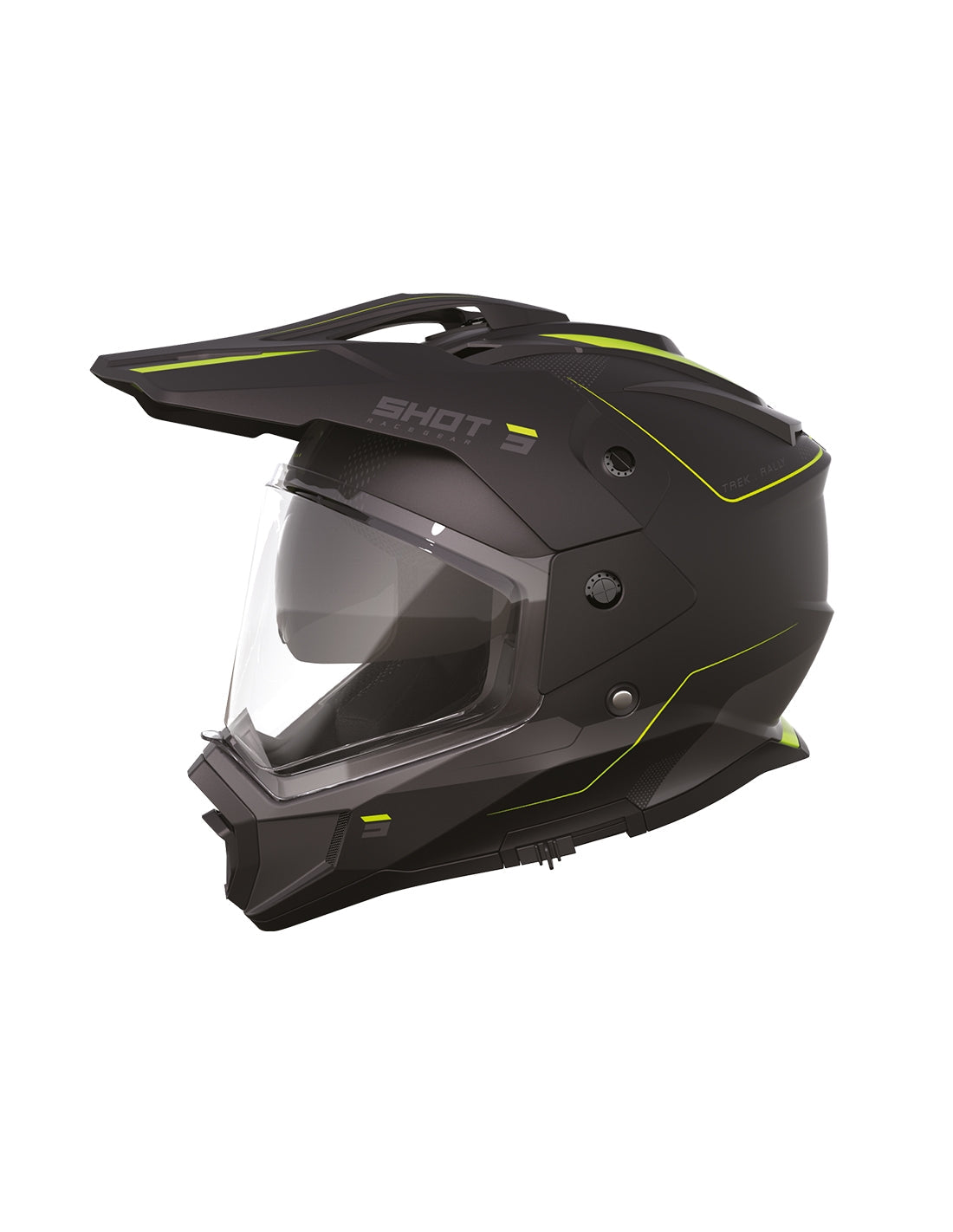 SHOT TREK RALLY HELMET BLACK_NEON_YELLOW_MATT XS - SECURTEX MOTOR SL (t/a MaximoMoto)