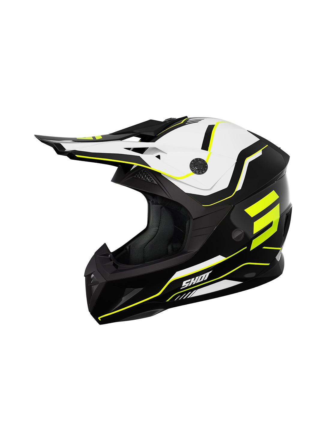 SHOT PULSE LINES BLACK_NEON_YELLOW_GLOSSY XS HELMET - SECURTEX MOTOR SL (t/a MaximoMoto)