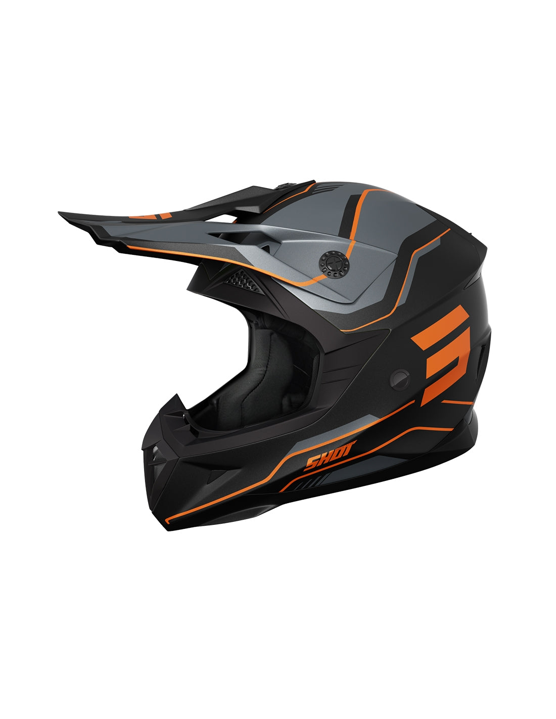 SHOT PULSE LINES BLACK_ORANGE_MATT XS HELMET - SECURTEX MOTOR SL (t/a MaximoMoto)