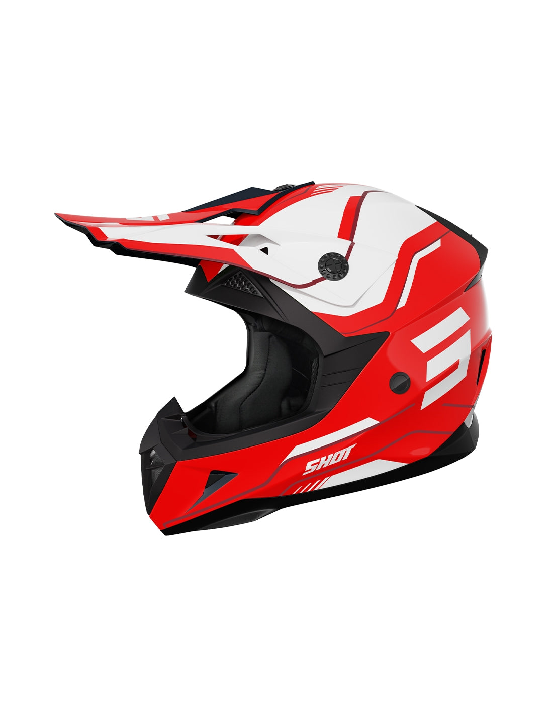 SHOT PULSE KID LINES RED_GLOSSY YS HELMET - SECURTEX MOTOR SL (t/a MaximoMoto)