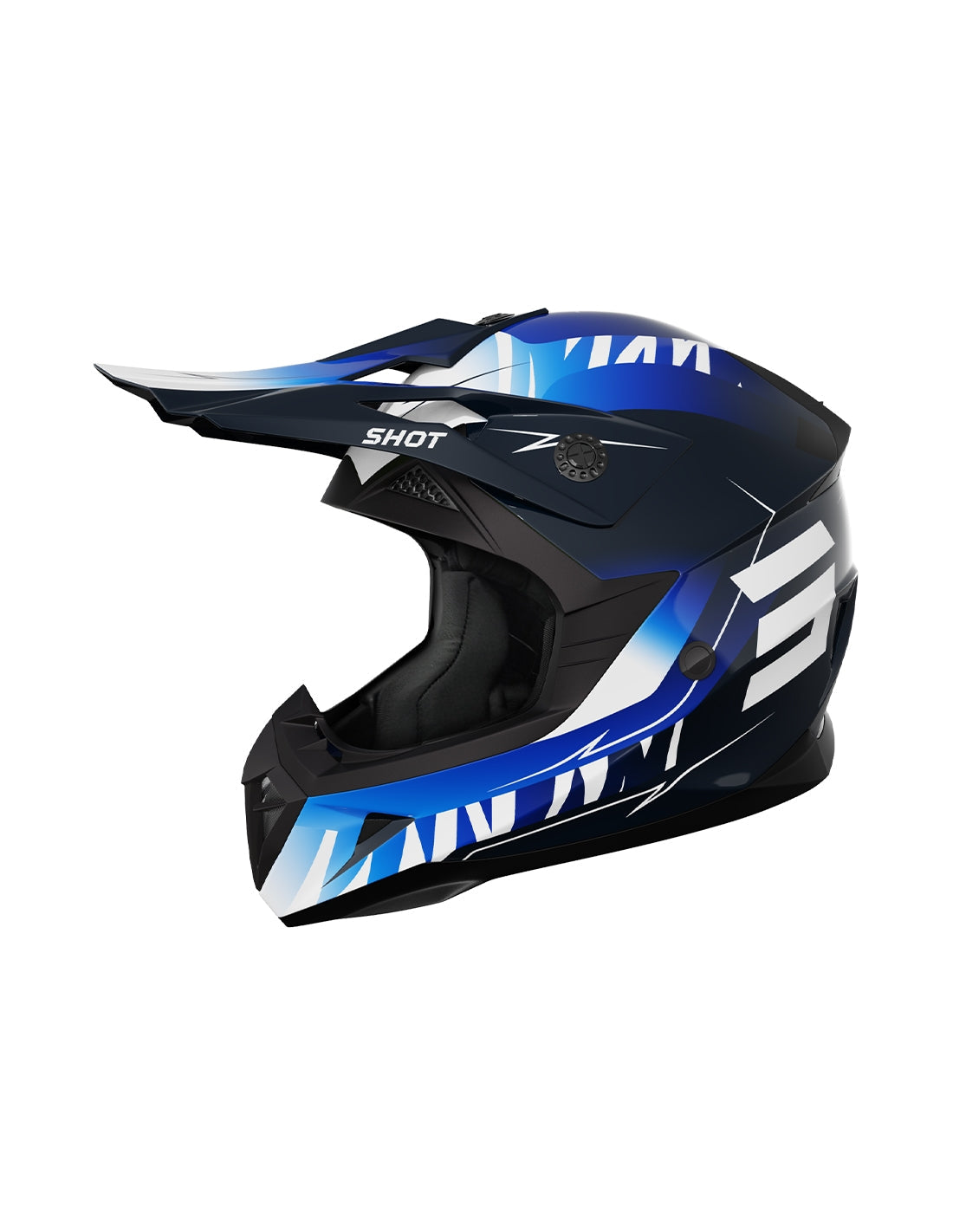 SHOT PULSE KID X-TREM BLUE_GLOSSY YS HELMET - SECURTEX MOTOR SL (t/a MaximoMoto)