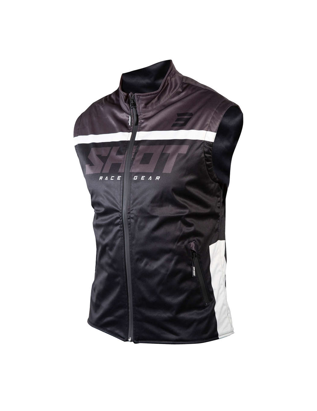 BODYWARMER SHOT LITE BLACK_WHITE S - SECURTEX MOTOR SL (t/a MaximoMoto)