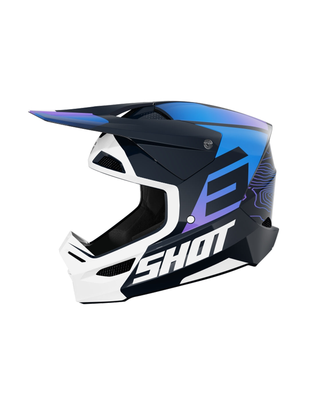 FURIOUS KID APEX BLUE_GLOSSY YS HELMET - SECURTEX MOTOR SL (t/a MaximoMoto)