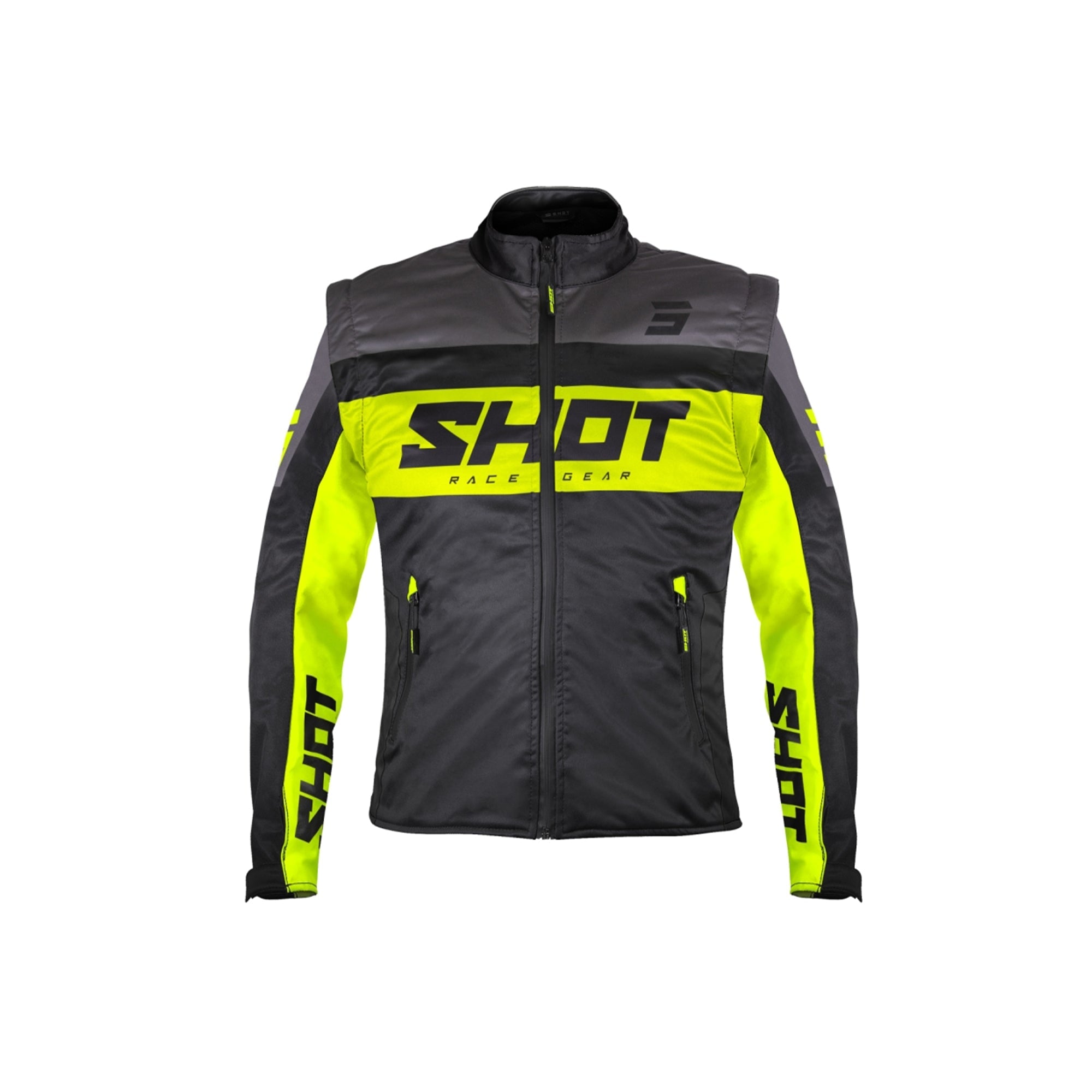 SOFTSHELL SHOT LITE BLACK_NEON_YELLOW S - SECURTEX MOTOR SL (t/a MaximoMoto)