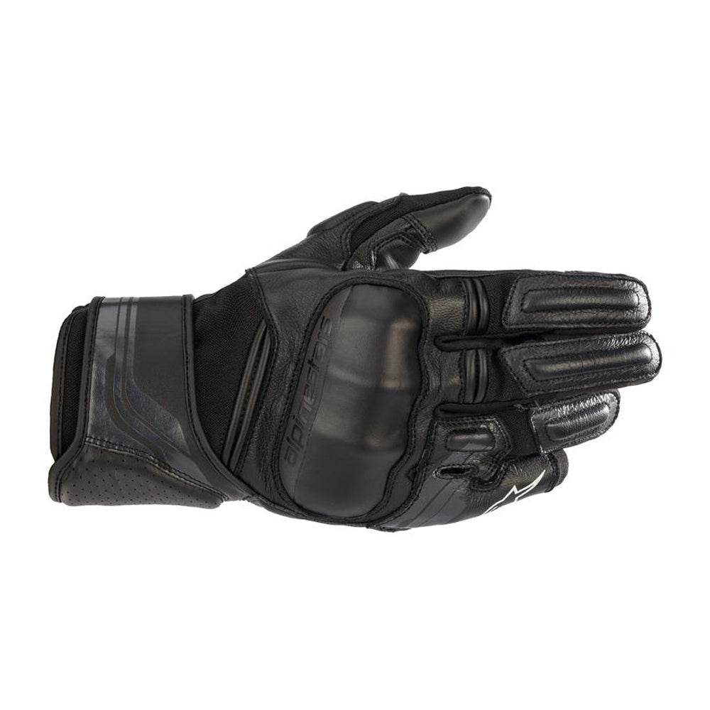 Alpinestars Booster V2 Black Motorcycle Gloves Black - front pic
