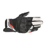 Alpinestars Booster V2 White Motorcycle Gloves Black - back pic