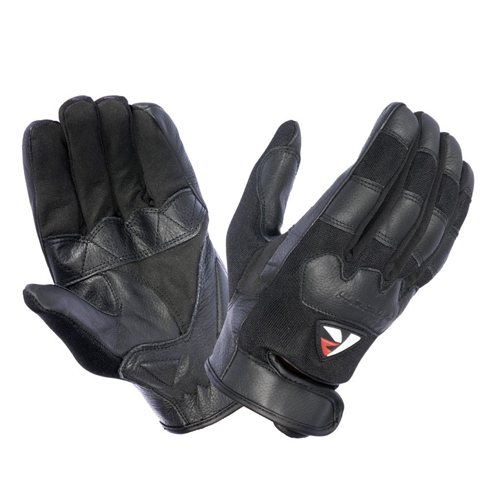 R-TECH - Black Dijon Leather Glove - SECURTEX MOTOR SL (t/a MaximoMoto)