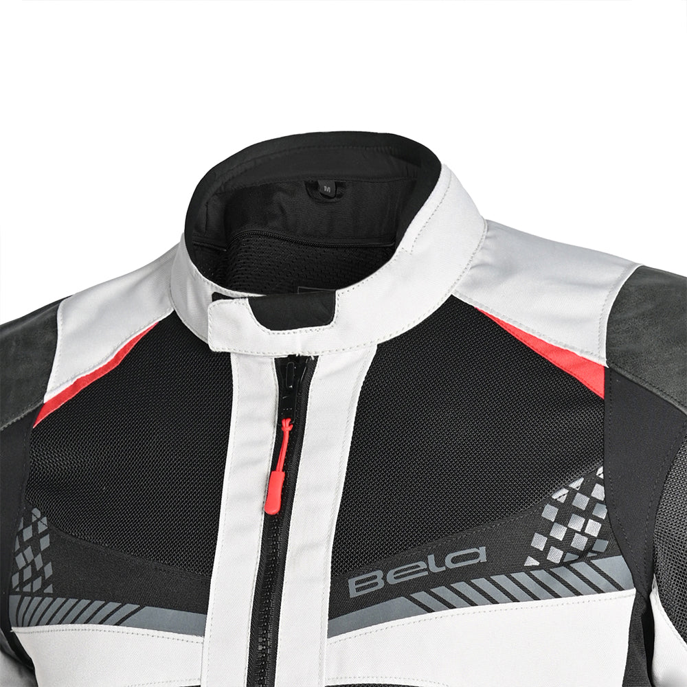 BELA Onsaker Motorcycle Textile Jacket - White Black Red - DELIVERY WITHIN 8 WEEKS