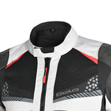 BELA Onsaker Motorcycle Textile Jacket - White Black Red - DELIVERY WITHIN 8 WEEKS