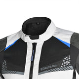BELA Onsaker Motorcycle Textile Jacket - White Black Blue