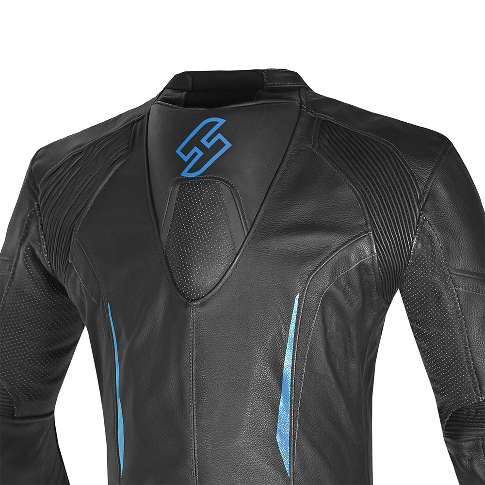 SHUA Infinity 2.0 - 1 PC Motorcycle Racing Leather Suit - Black Blue